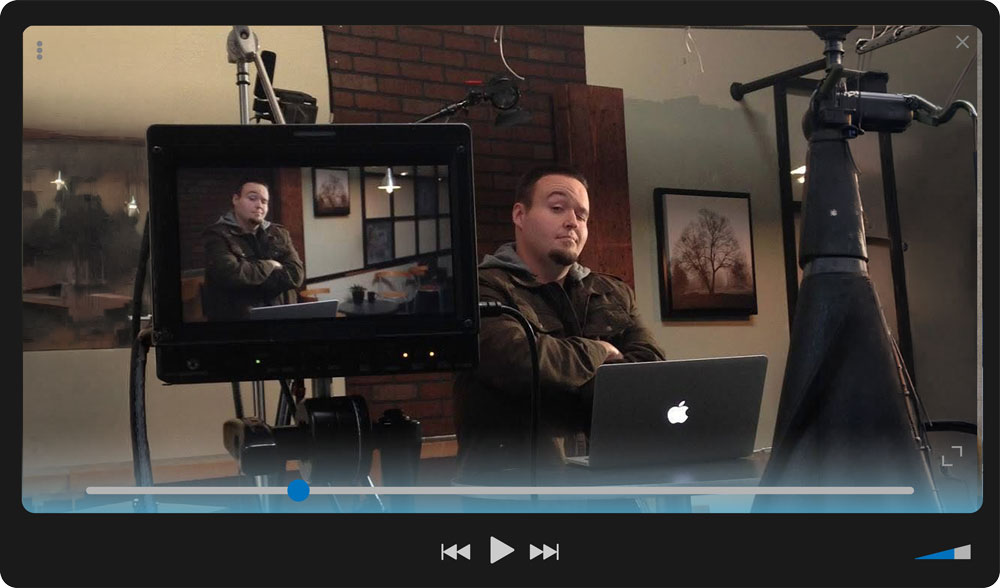 Behind the scenes on set at Lynda.com