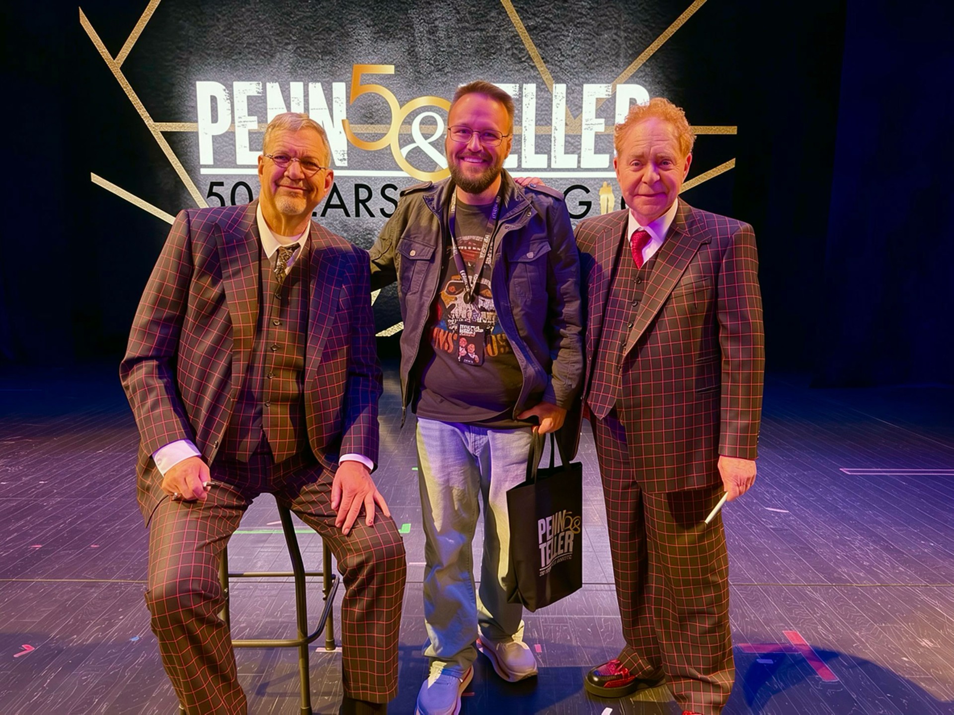 Justin with Penn & Teller